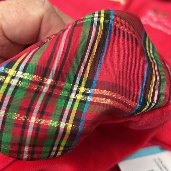 Little Me My First Christmas Velour embroidered Footie NWT size 6 months - Picture 9 of 14